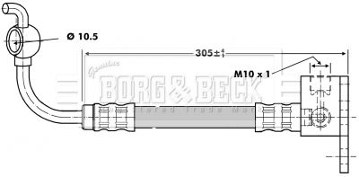 BORG & BECK Тормозной шланг BBH6809
